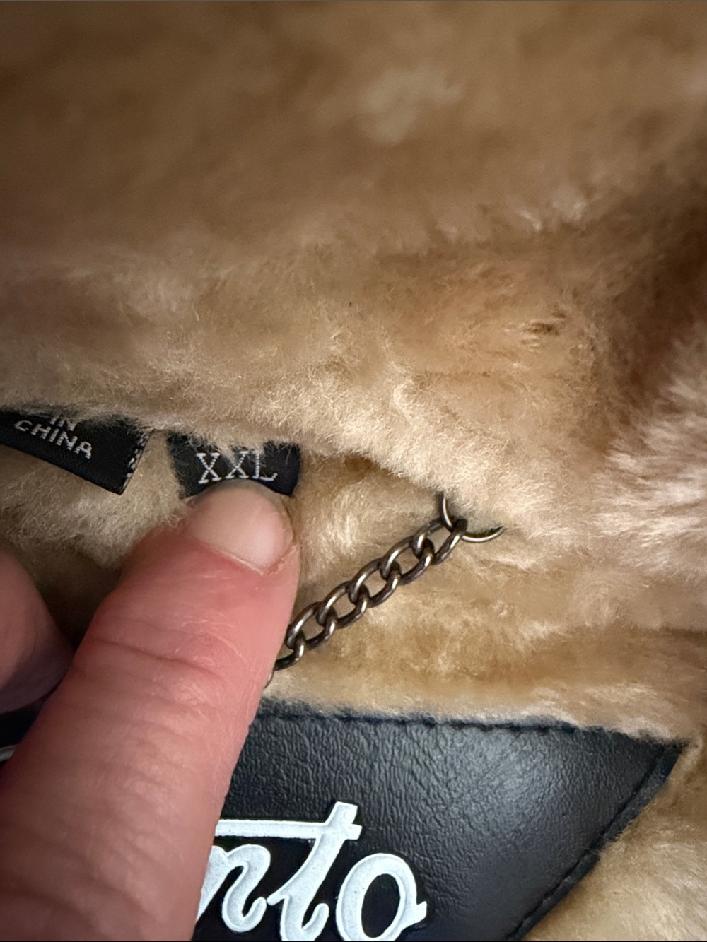 Women’s Black Leather Hooded Shearling Jacket - Picture 5 of 8